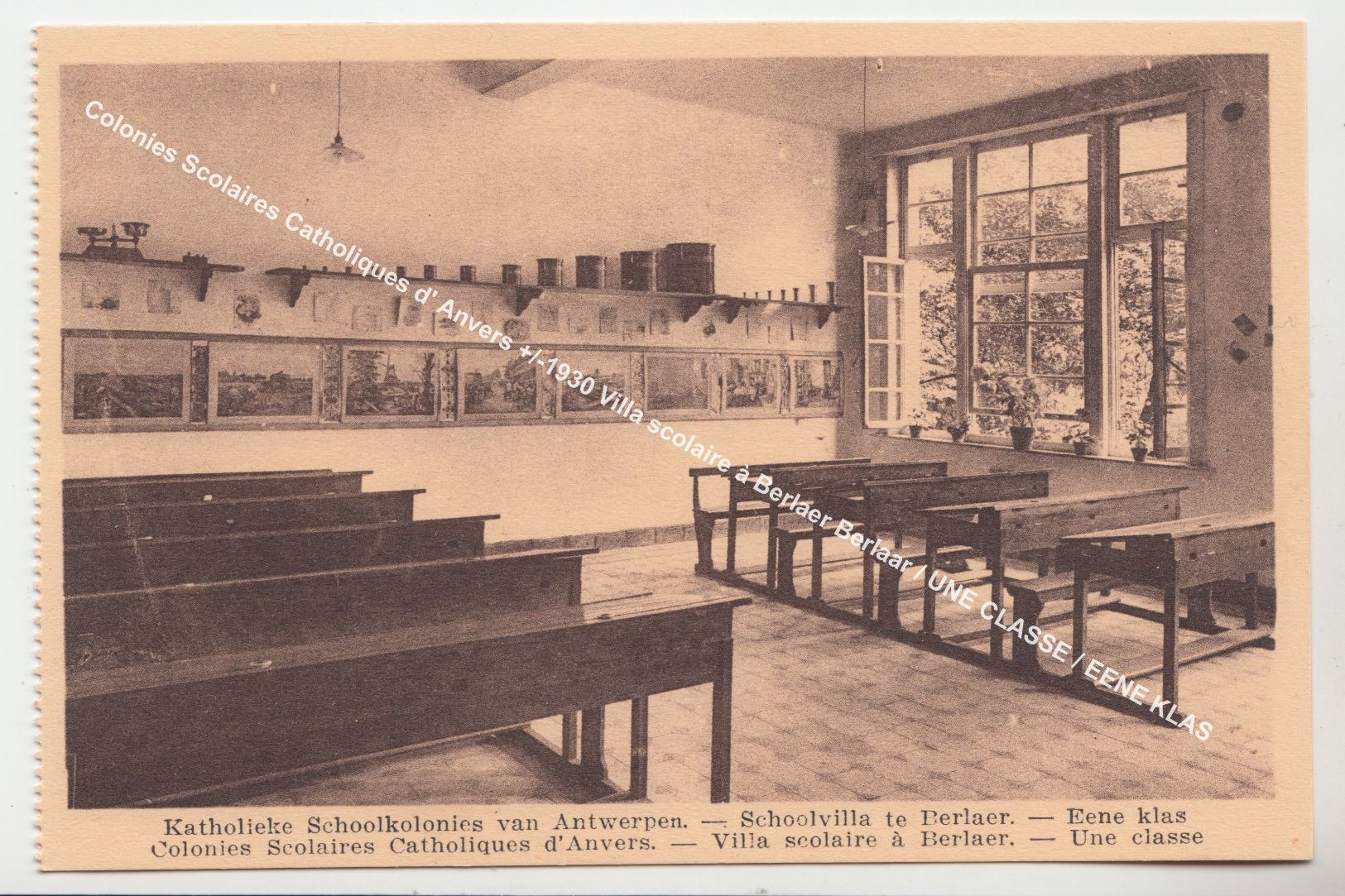 Colonies Scolaires Catholiques D' Anvers +/-1930 Villa Scolaire à Berlaer Berlaar / UNE CLASSE / EENE KLAS - Berlaar