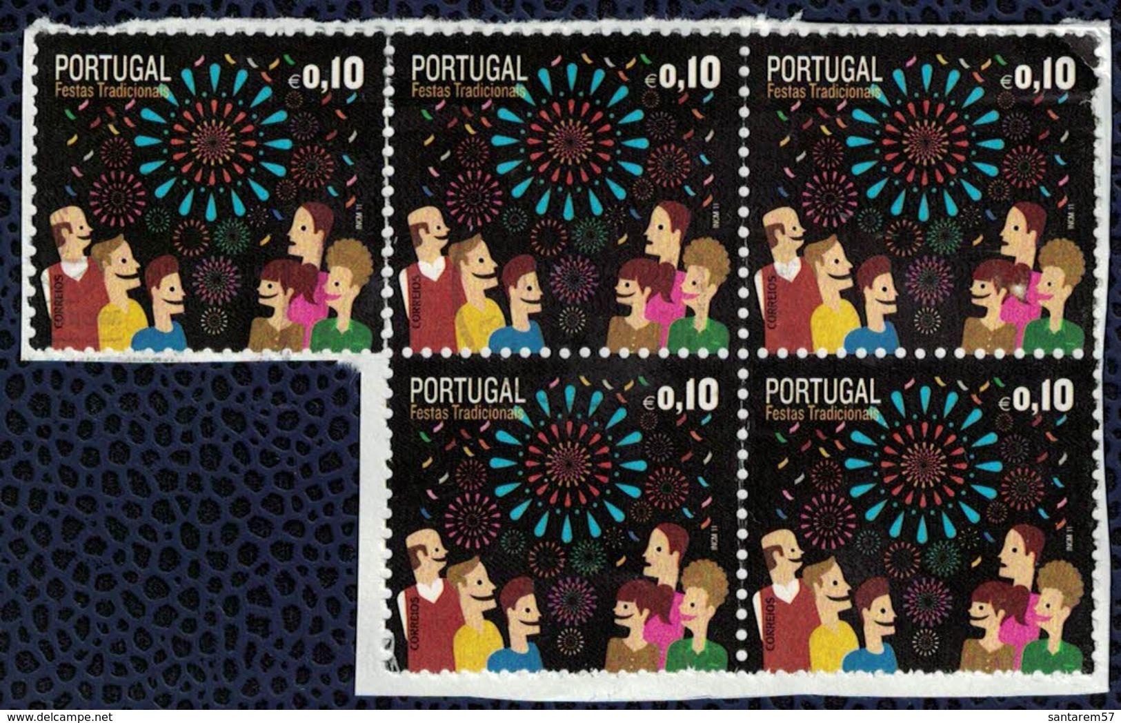 Portugal 2011 Lot De 5 Oblitérés Used Festas Tradicionais Fêtes Traditionnelles - Gebraucht