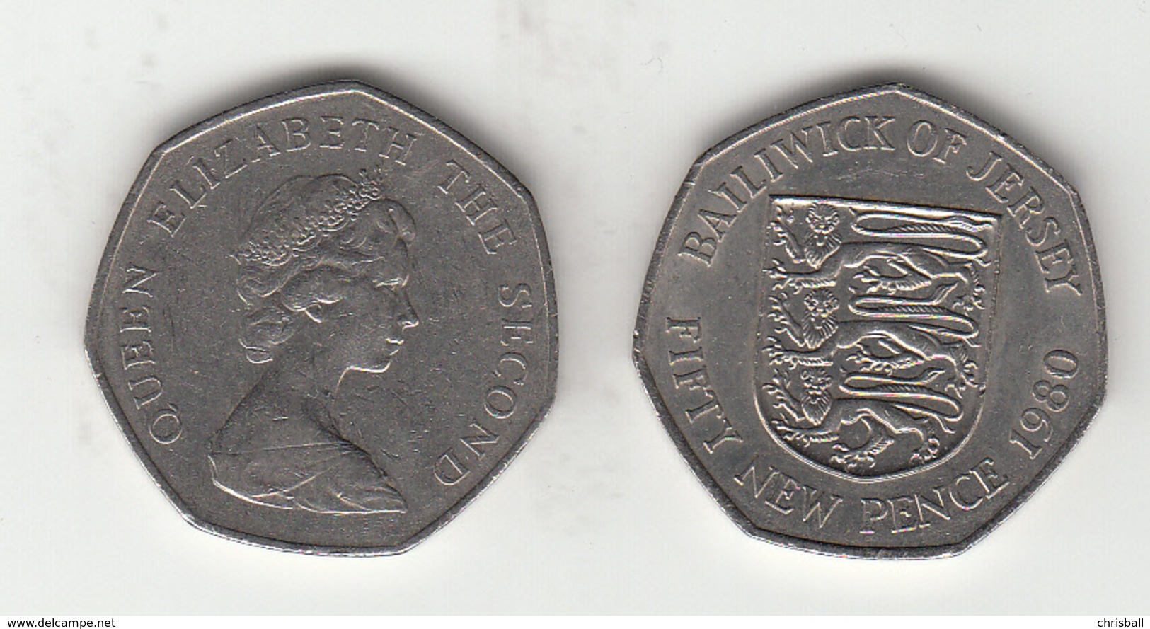 Jersey 50p Coin Decimal 1980 (Large Format) Circulated - Jersey
