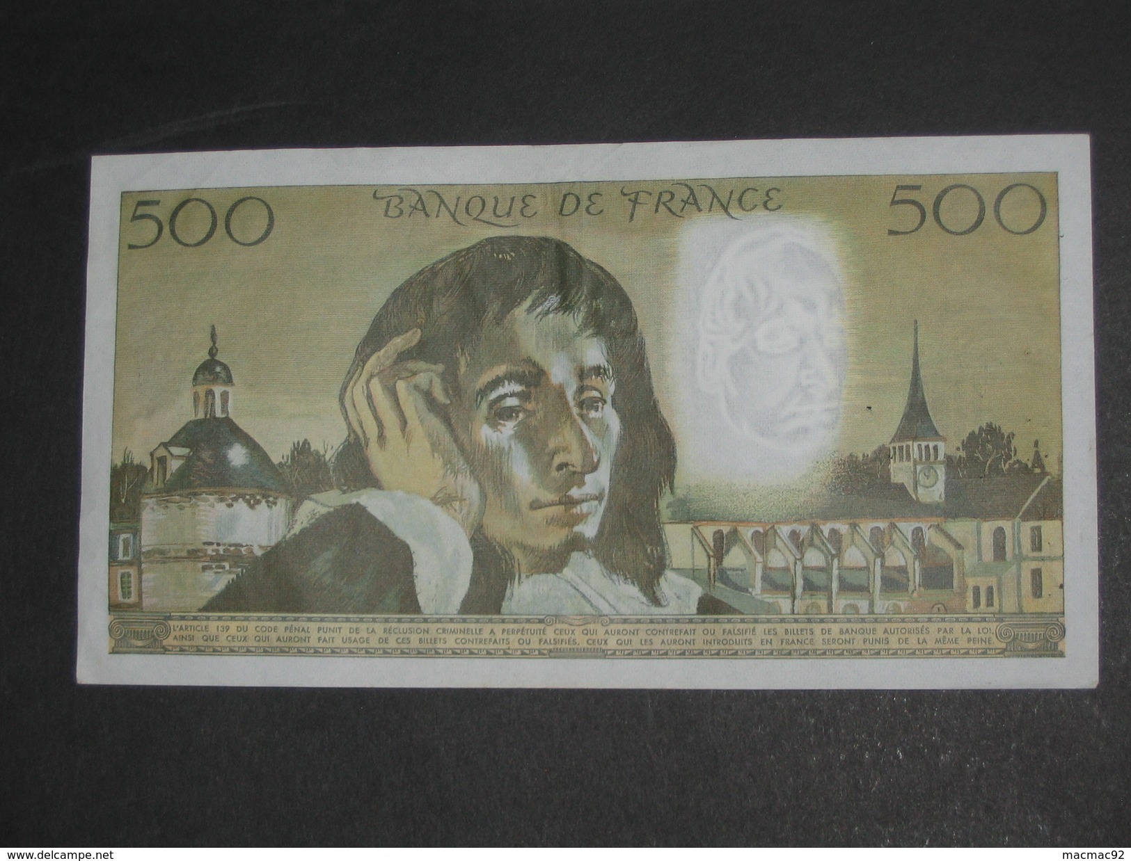 500 Francs  - PASCAL   8-1-1970   **** EN ACHAT IMMEDIAT ****  Alphabet W - 500 F 1968-1993 ''Pascal''