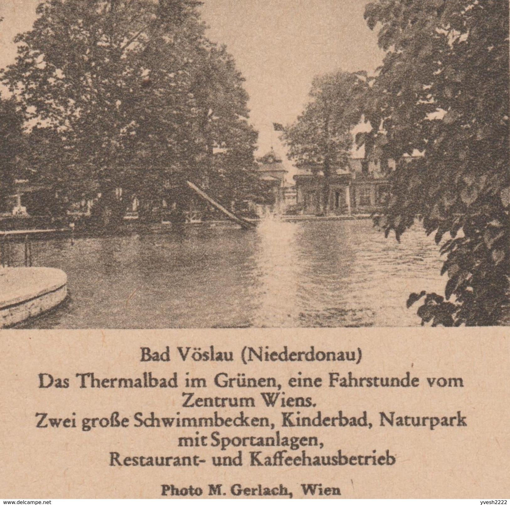 Allemagne / Autriche 1942. 2 Entiers Postaux Spécimen. Bad Vöslau, Basse-Autriche. Thermalisme, Café, Sports, Toboggan - Bäderwesen