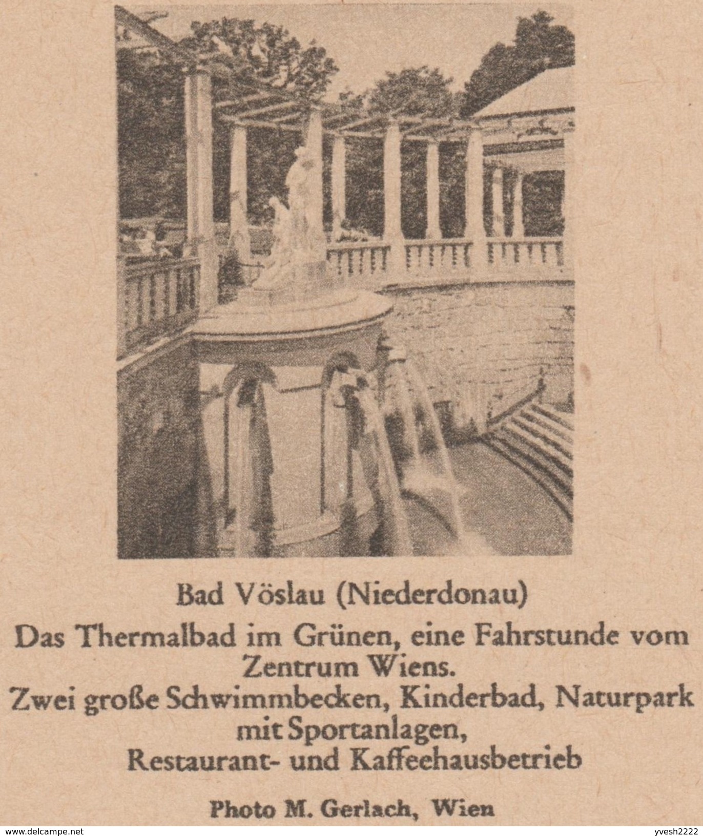 Allemagne / Autriche 1942. 2 Entiers Postaux Spécimen. Bad Vöslau, Basse-Autriche. Thermalisme, Café, Sports, Toboggan - Thermalisme