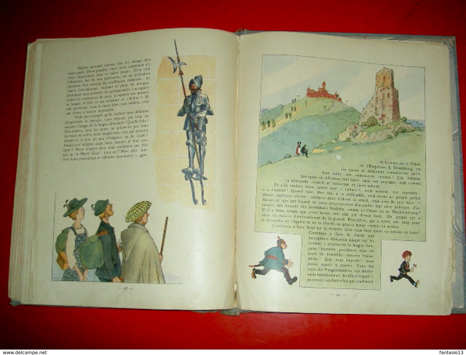 L' Histoire d' Alsace racontée aux petits enfants  par l' Oncle Hansi .Illustré par Hansi et Huen  1912 Ed. Floury