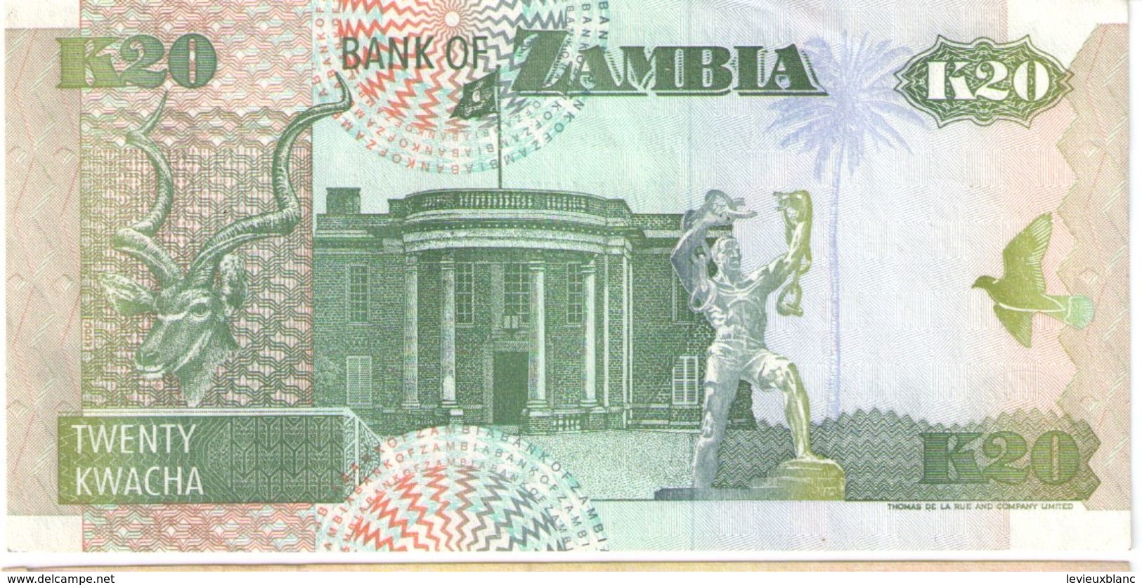 20 Kwachas/ Bank Of Zambia//  1992                                                      BILL179 - Zambie