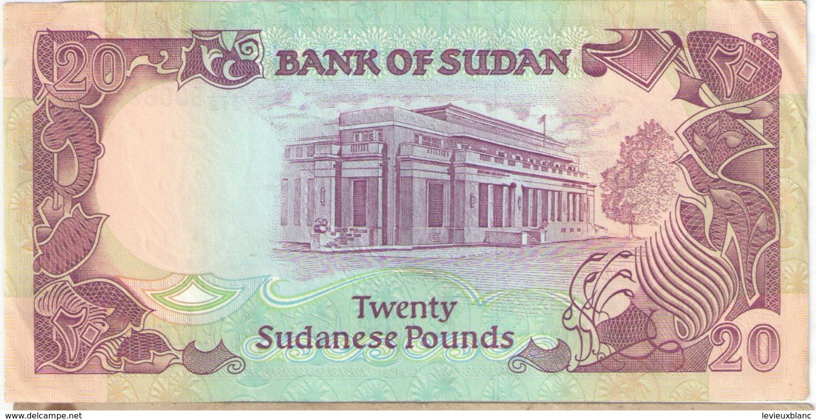 20 Sudanese Pounds/ Bank Of Sudan //  1991                                                     BILL181 - Soudan