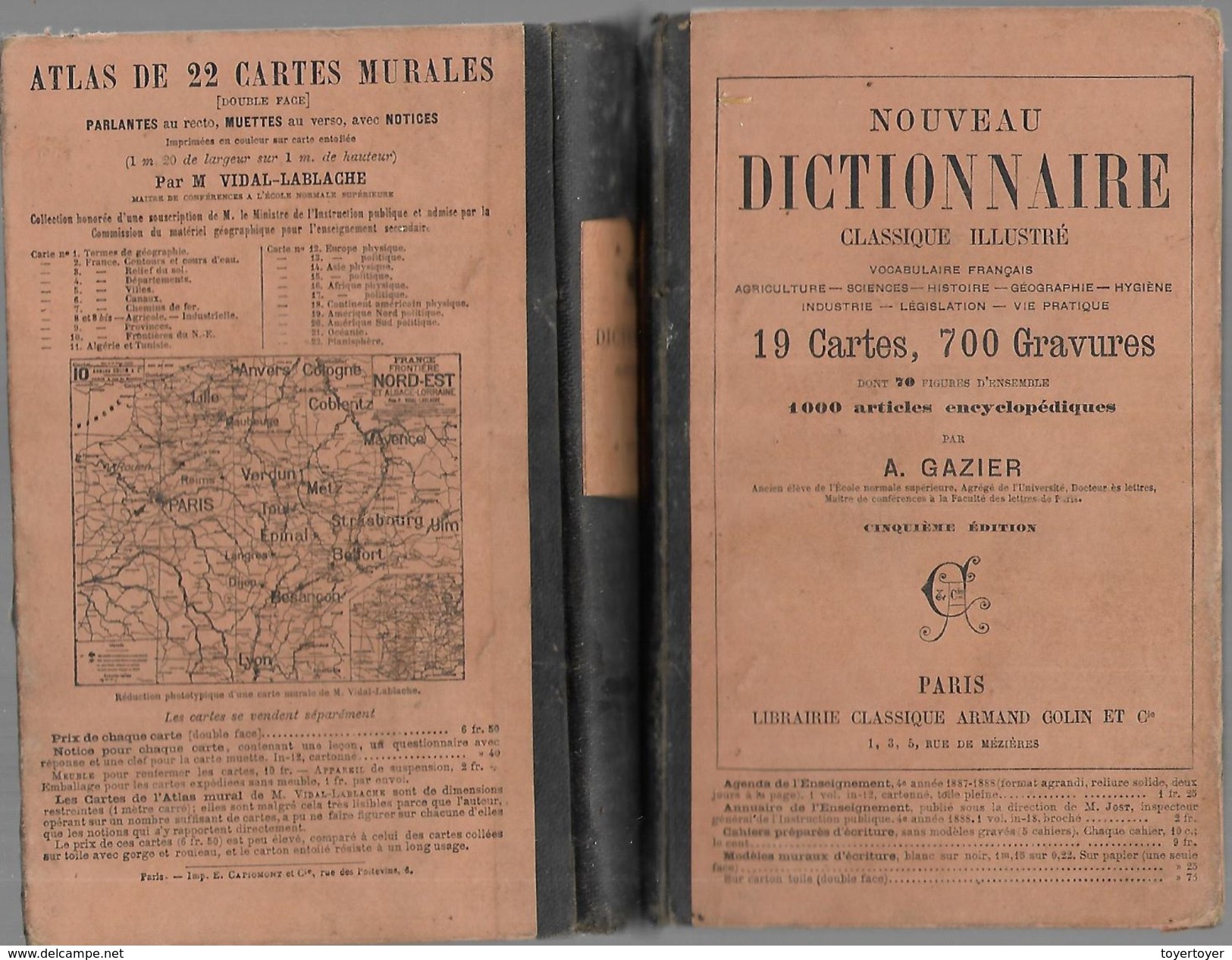 D330  Dictionnaire Classique Illustré De 1888 édition Armand Colin - Dictionnaires