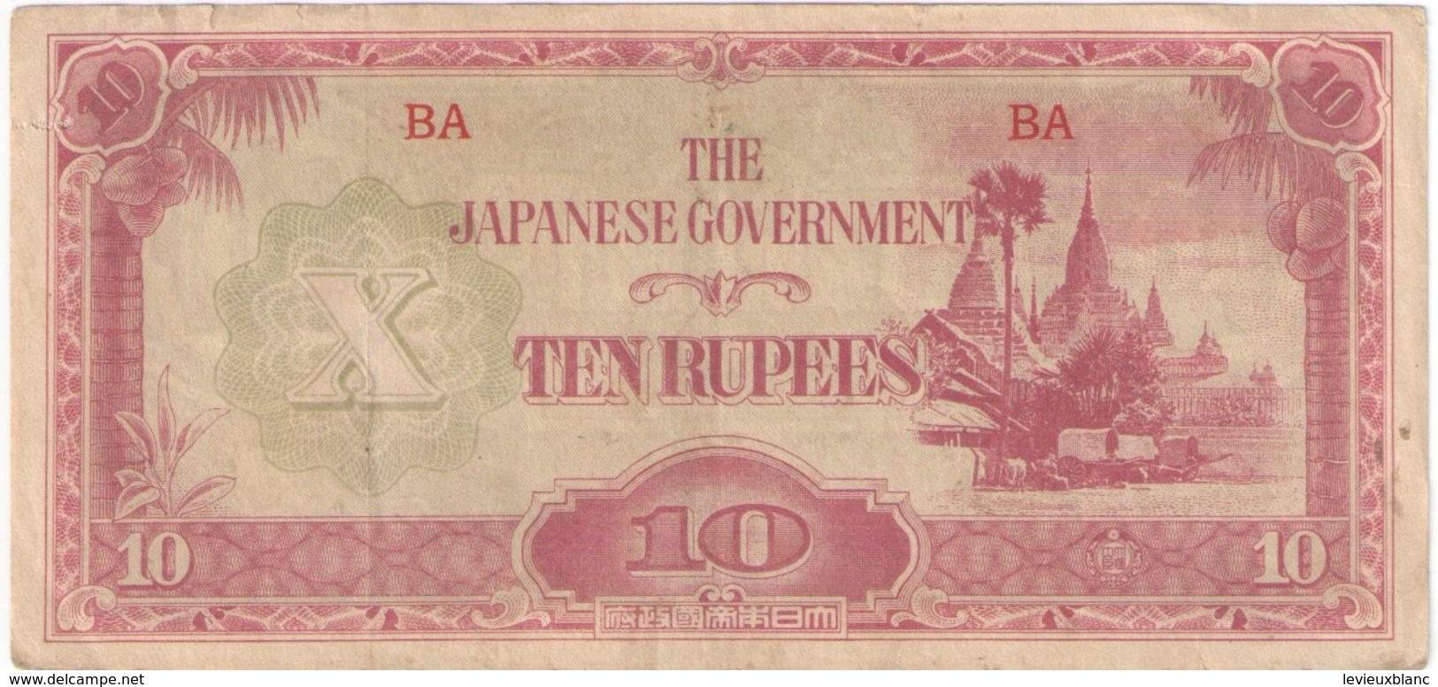 Ten Rupees/ The Japanese Government/Birmanie Occupation Japonaise/Vers 1940-42                  BILL184 - Japon