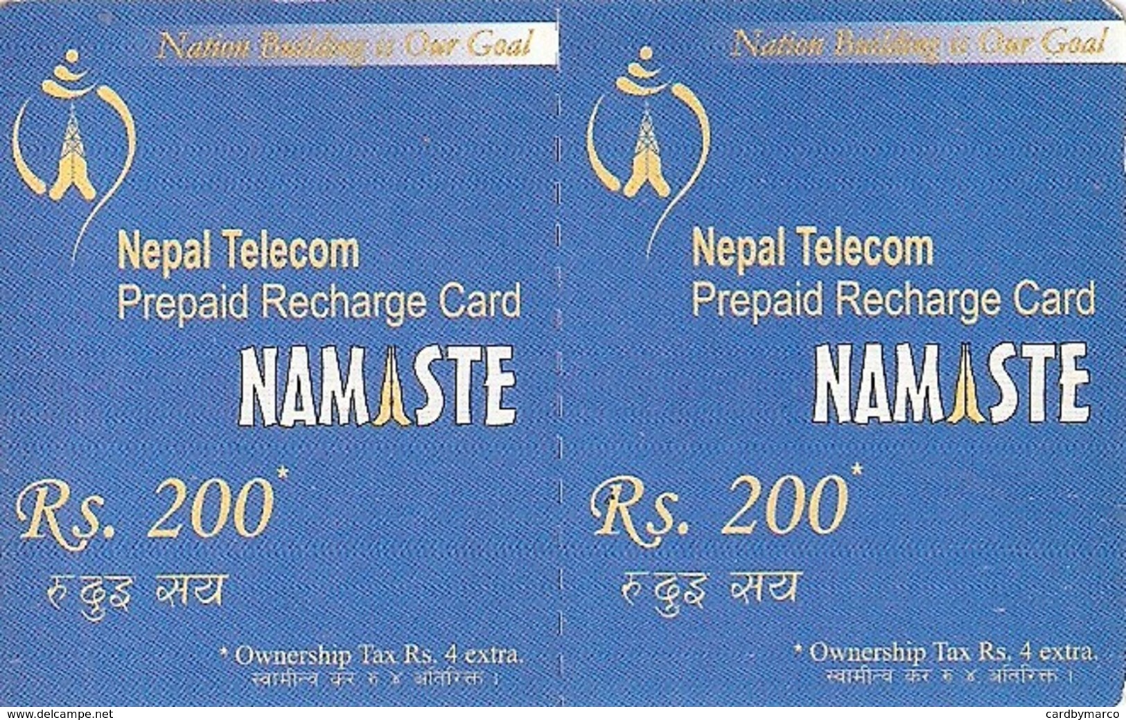 *NEPAL* -  Coppia Unita Di Minicards - Nepal