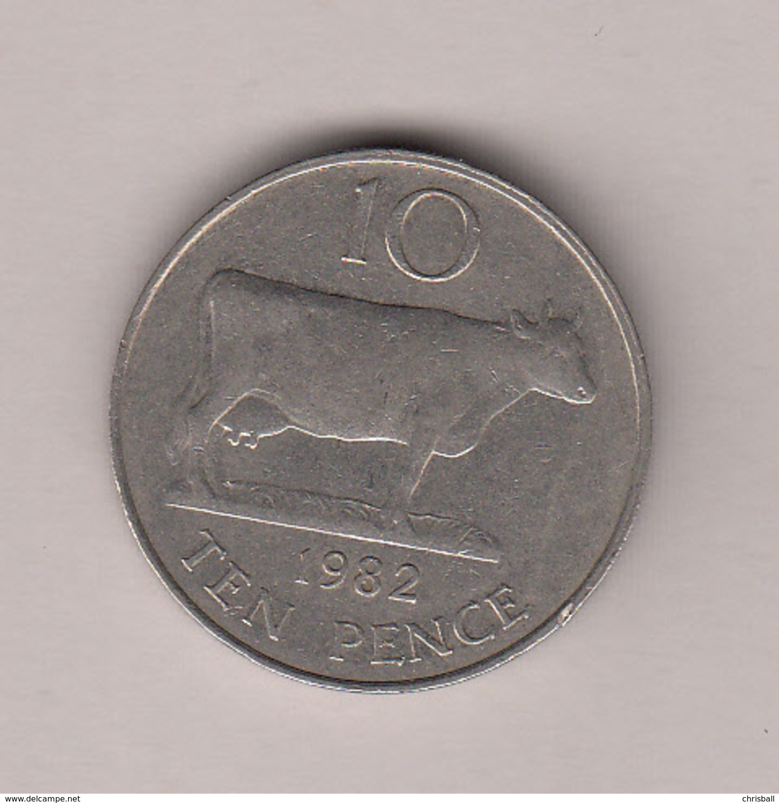 Guernsey Coin 10p 1982 (Large Format) - Guernsey