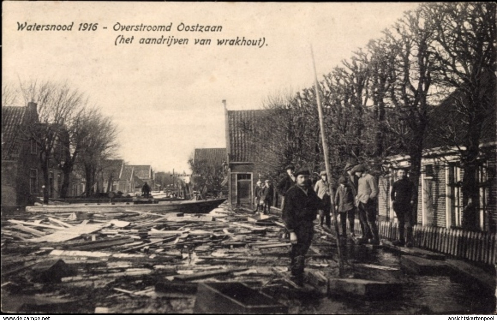 Cp Oostzaan Nordholland,, Watersnood 1916, Overstroomd, Hochwasser - Andere & Zonder Classificatie