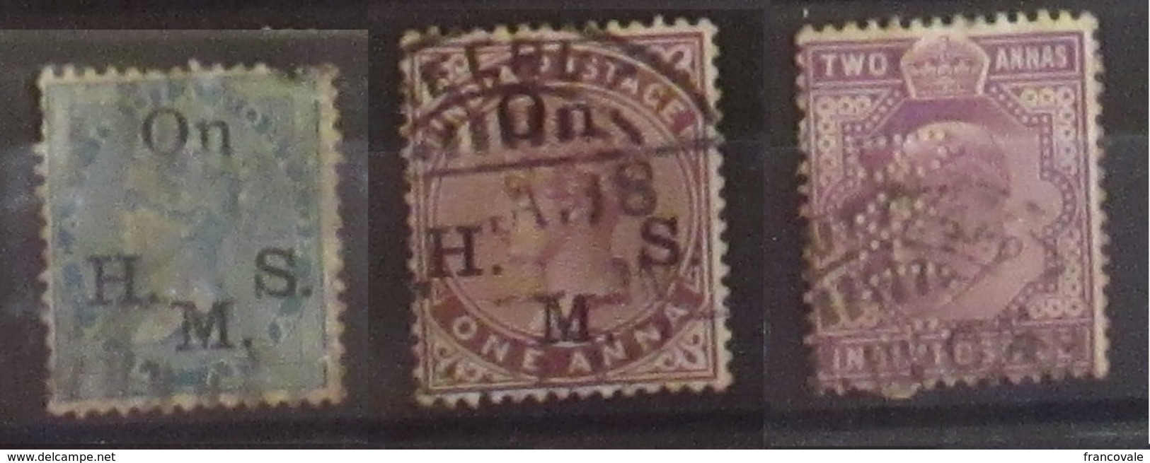 Gran Bretagna India Postage 1854 - 65 Set Of Half Anna One Anna And Two Annas - 1854 Britse Indische Compagnie