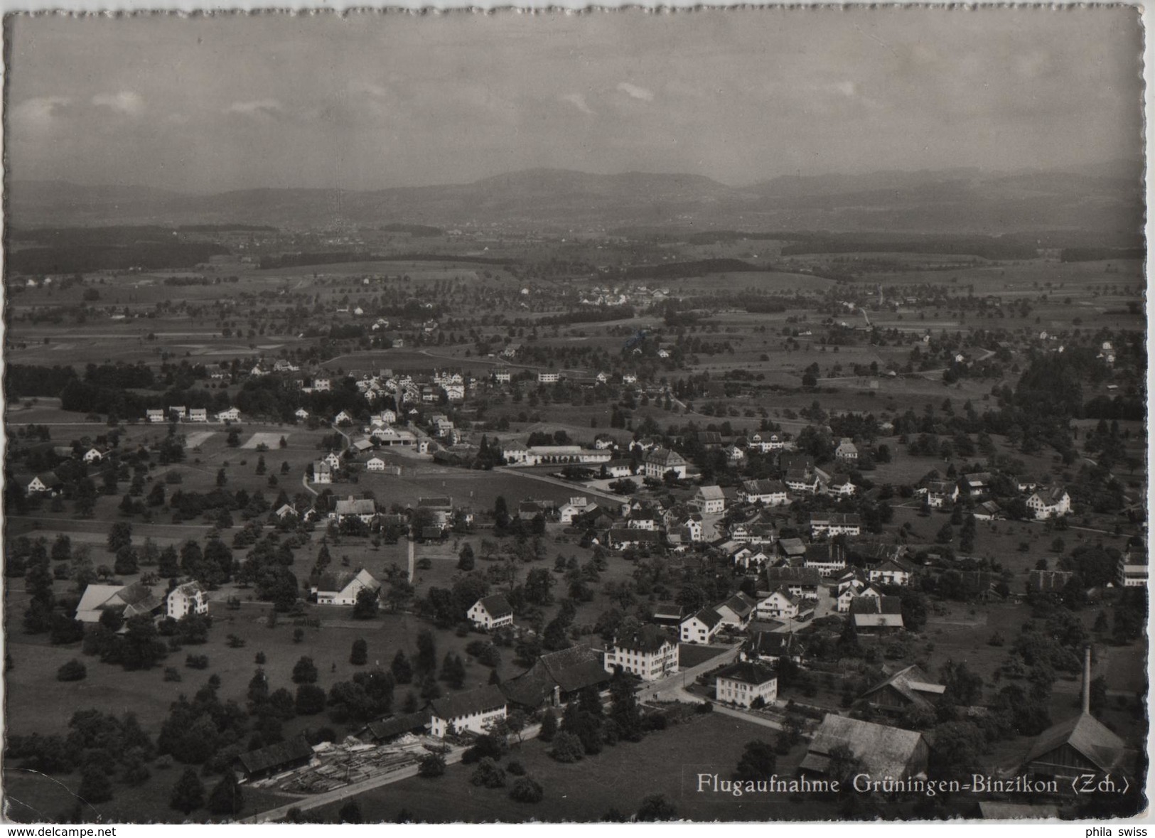 Flugaufnahme Grüningen-Binzikon - Photo: P. Zaugg - Grüningen