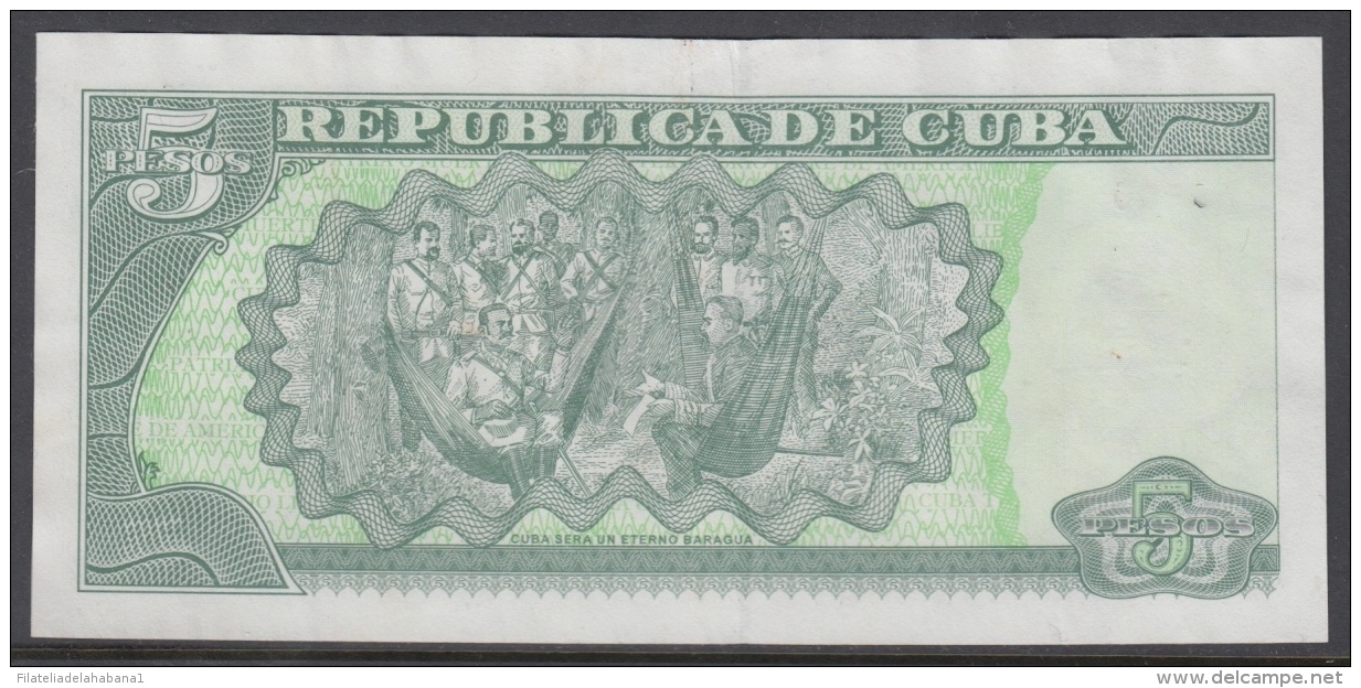 2016-BK-44 CUBA 5$ 2016 ANTONIO MACEO. REPLACEMENT REEMPLAZO. SERIE EZ. XF - Cuba