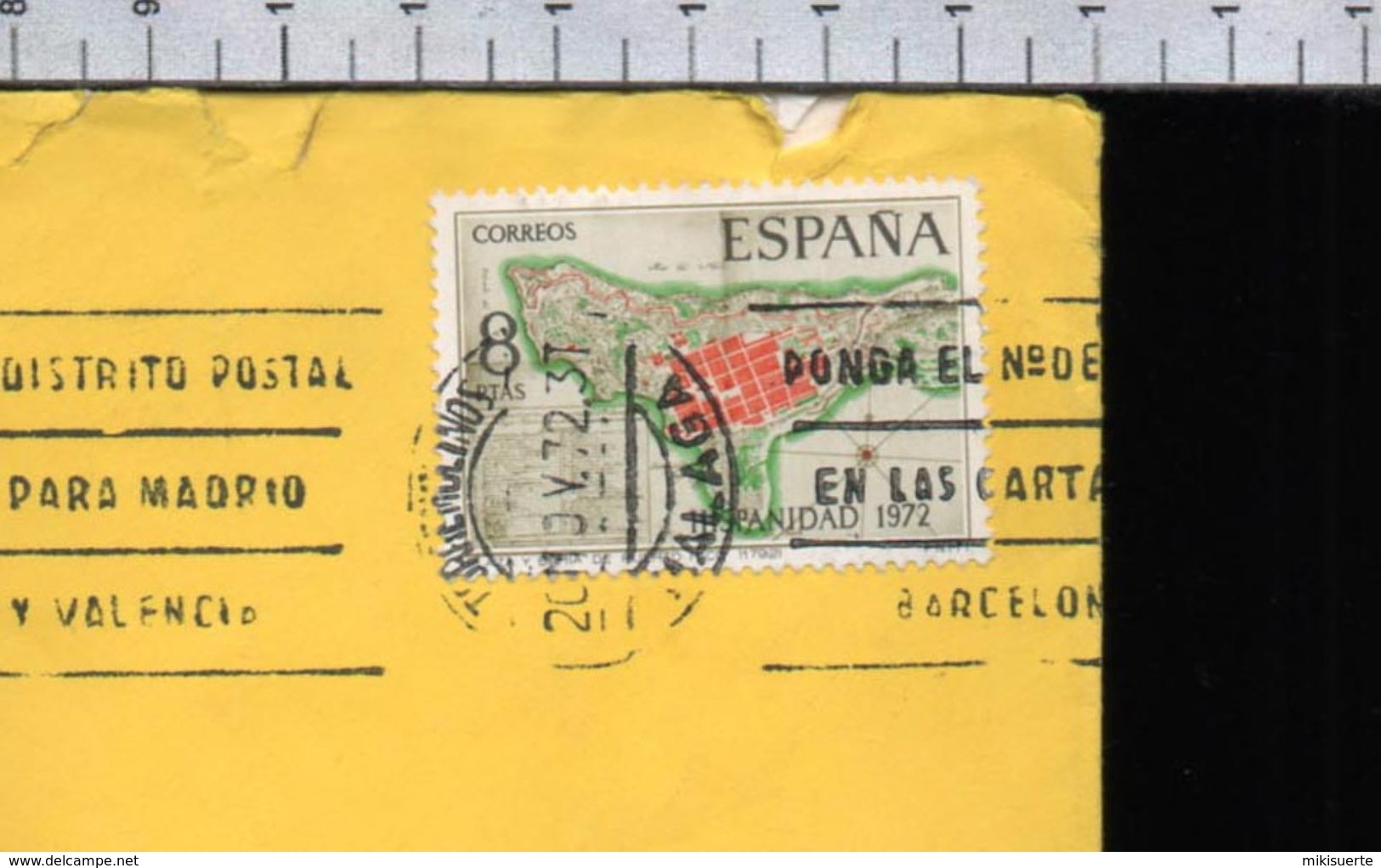 C2275 ESPANA Postal History 1972 HISPANIDAD 8ptas (m) - Storia Postale