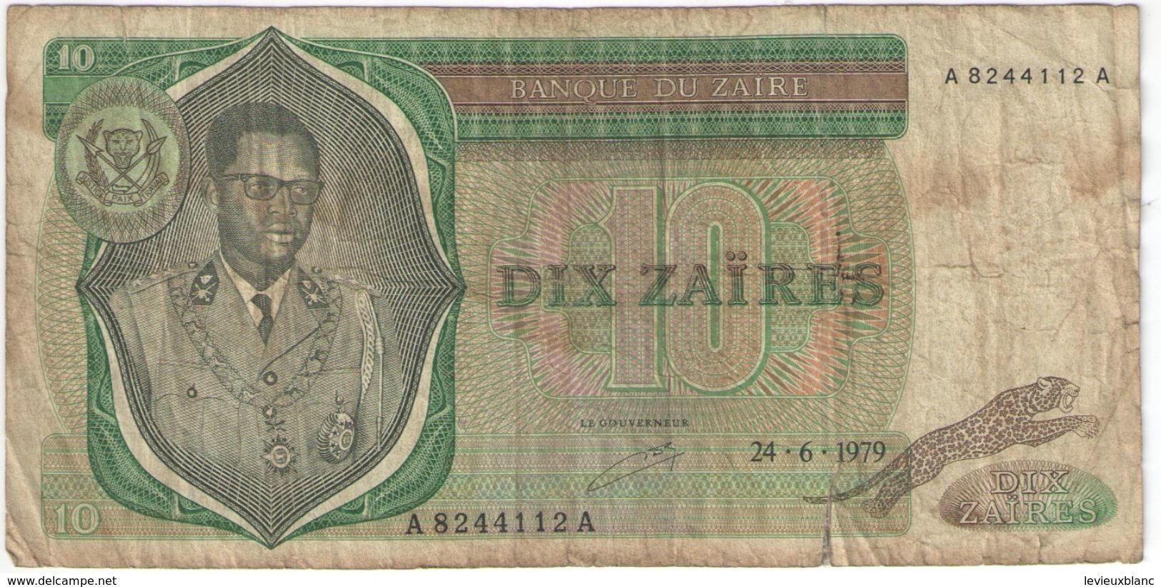Dix Zaïres/Banque Du Zaïre/ /1979                BILL190 - Zaire