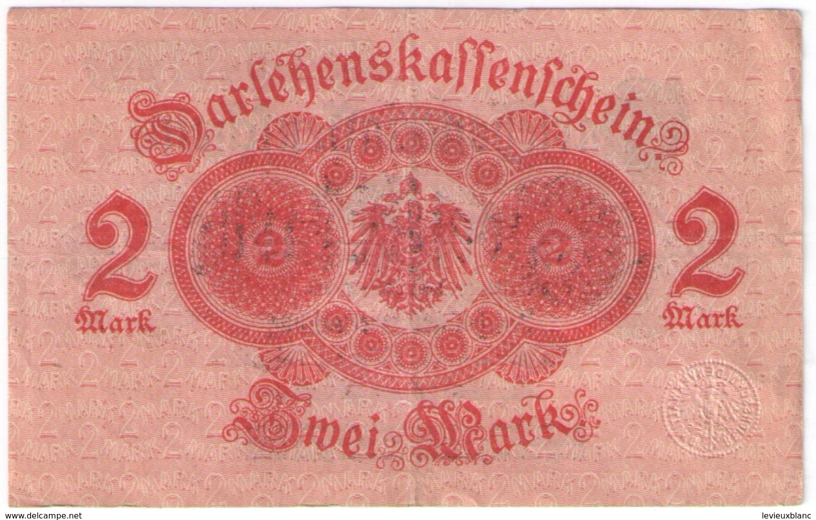 2 Mark /  Twei Mark/Reichsfchulderverwaltung/1914                BILL191 - Otros & Sin Clasificación