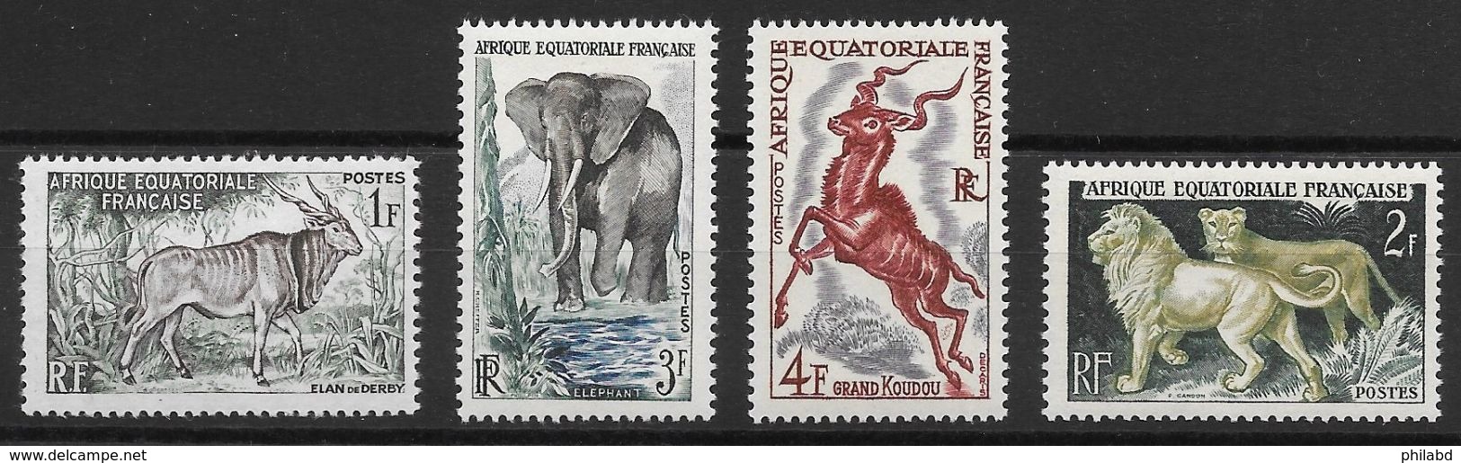 Afrique équatoriale Française N°238 à 241 1957 ** - Unused Stamps