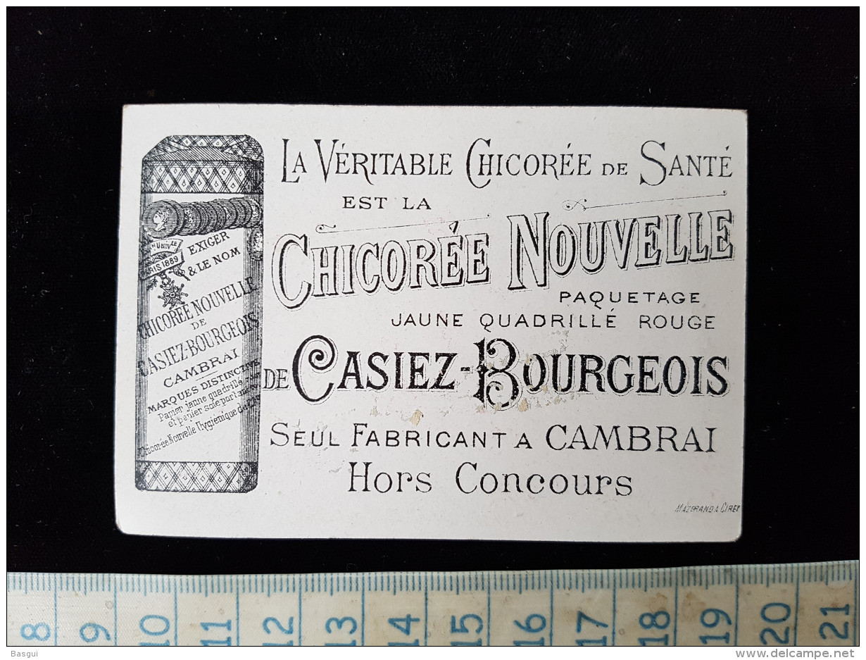 Chromo Illustré  Pub, "Chicorée Nouvelle Casiez  Bourgeois " - Poulain