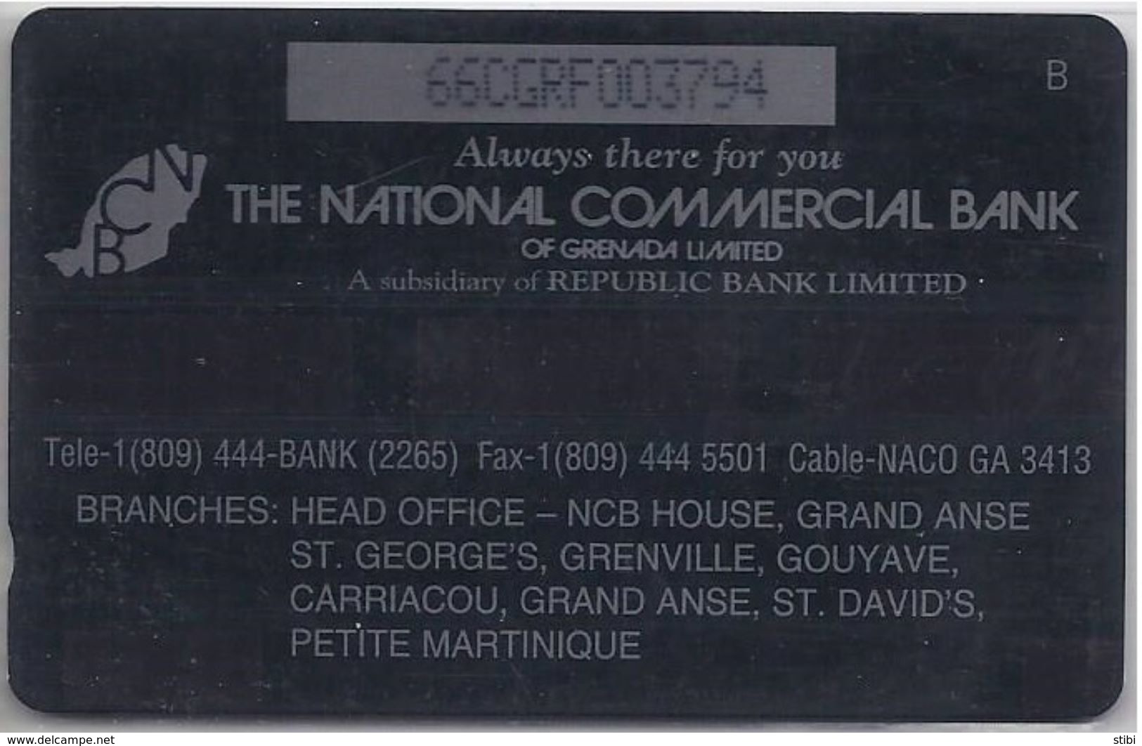 GRENADA - THE NATIONAL COMMERCIAL BANK - 66CGRF - Grenada