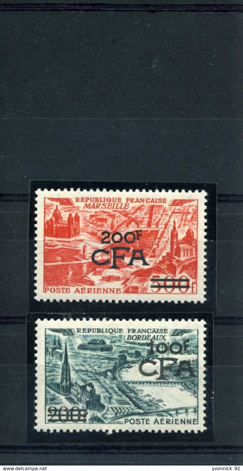 Réunion CFA  - Surch.100f +200F (1951 )  N°49/50 - Andere & Zonder Classificatie