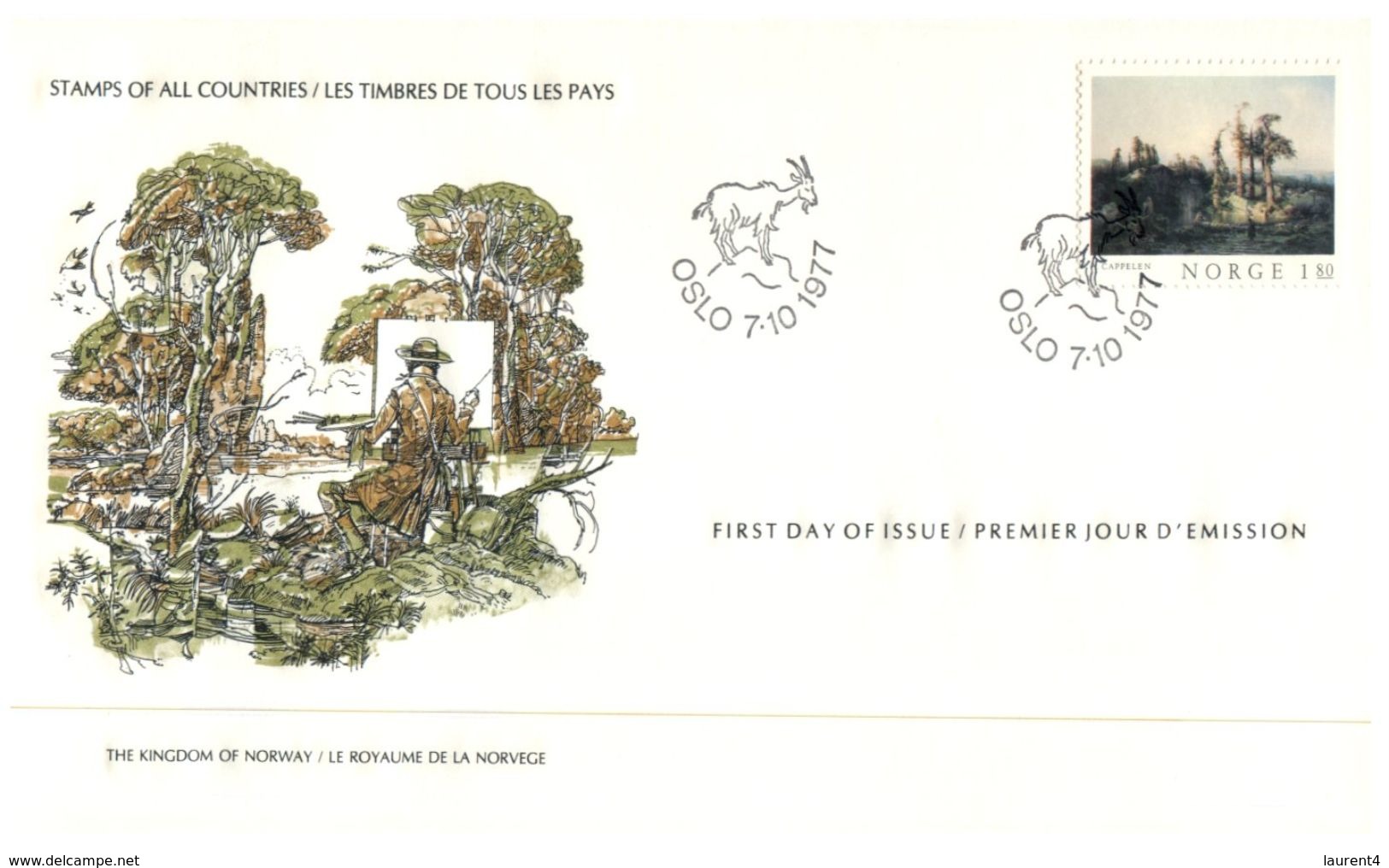 (777) Stamp Of All Countries - Norway - 1977 - FDC