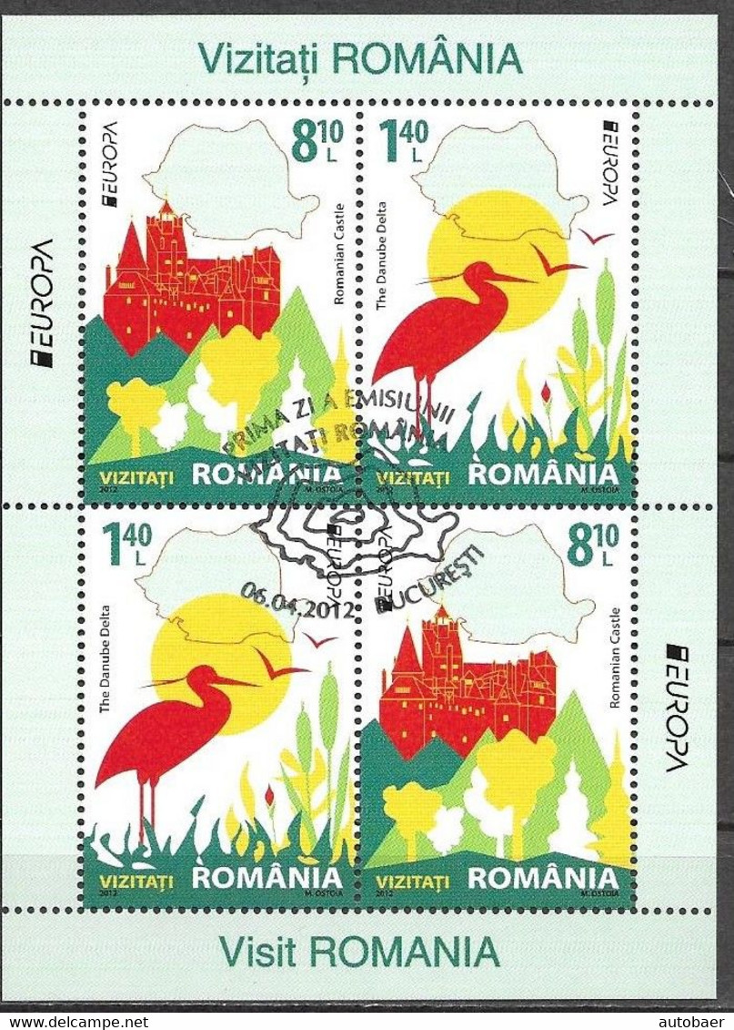 Romania Rumänien 2012 Europa Cept Michel Bl. 529 I+II (6617-18) Used Oblitéré Gestempelt Cancelled Oo - 2012