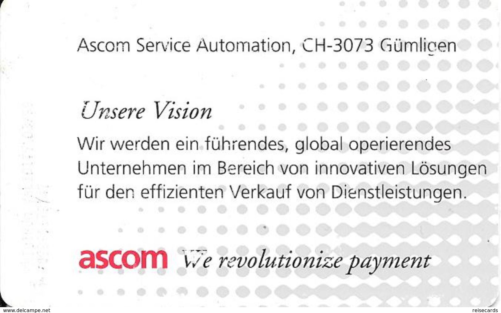 Swiss Telecom: 09/96 Ascom - Service Automation - Schweiz