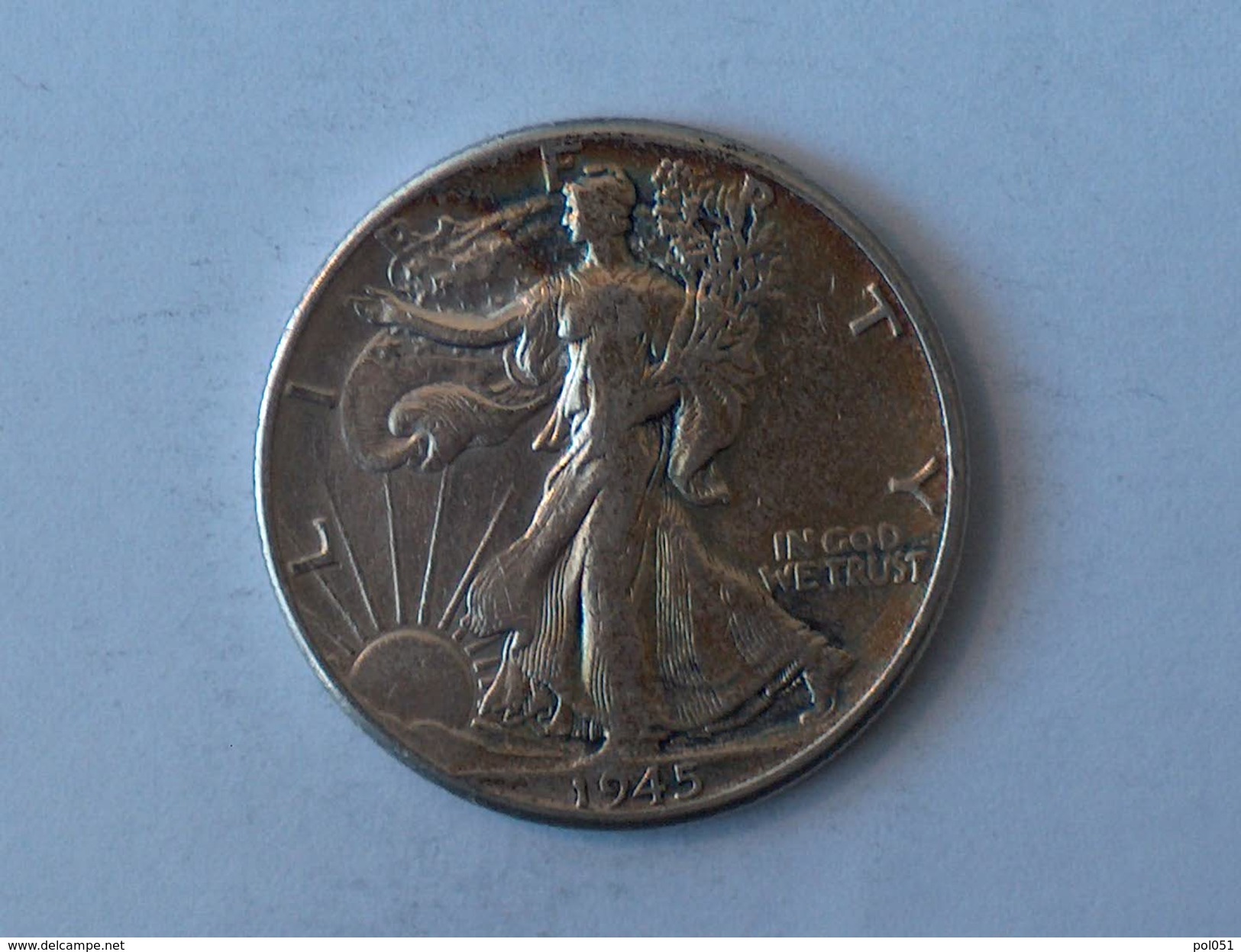 Etats-Unis, United States, USA - Half 1/2 Dollar 1945 P Liberty Walking - Silver, Argent - 1916-1947: Liberty Walking