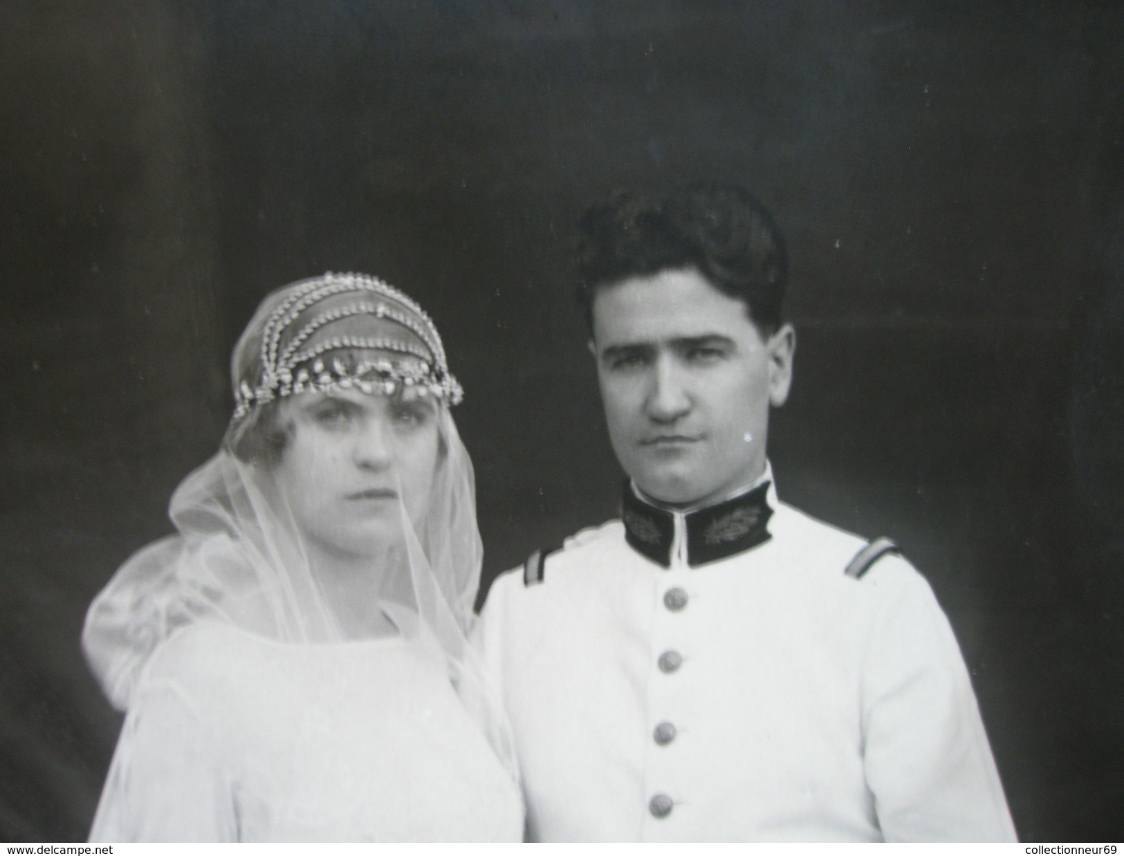 Photo Sr LAURENT Du Maroc Le 9 Février 1928 / Couple Mariage / Personnage à Identifier écrit Au Dos - Personnes Identifiées