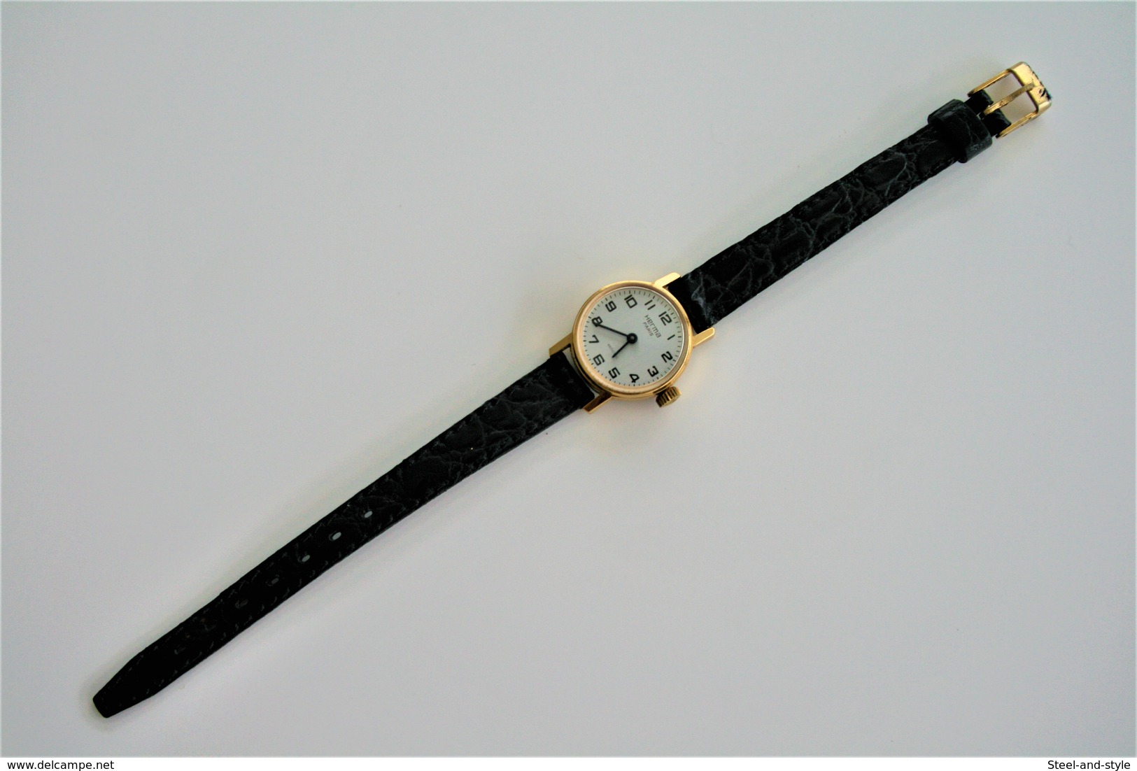 Watches : HERMA PARIS LADIES HAND WIND (WITH HIFI) - Original - Swiss Made - Color : Gold - Running - Excelent Condition - Montres Modernes