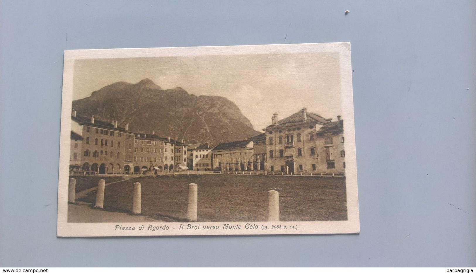 CARTOLINA PIAZZA DI AGORDO - IL BROI VERSO MONTE CELO - Belluno