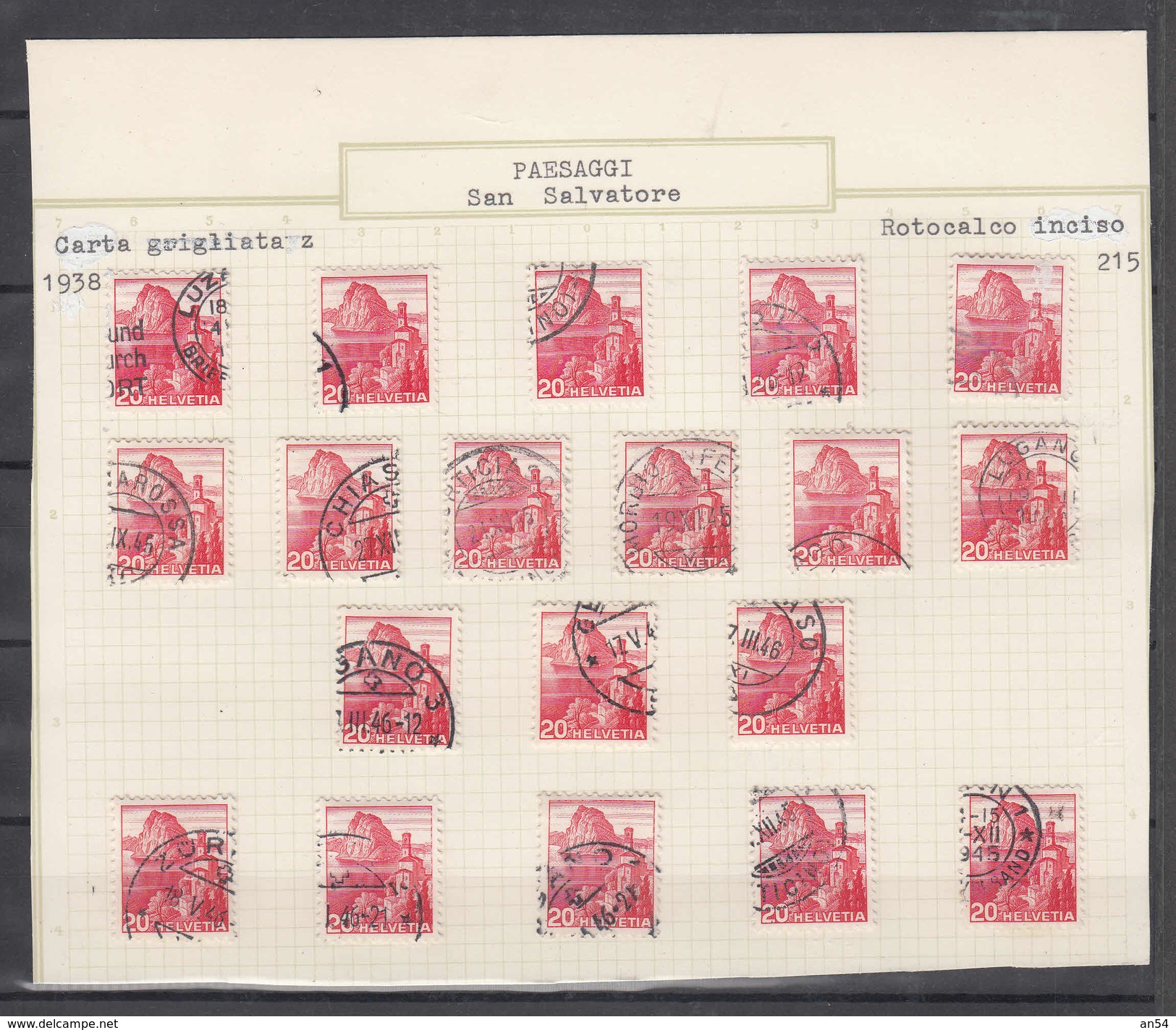 1938   LOT  N° 215z    OBLITERES   CATALOGUE ZUMSTEIN - Vrac (max 999 Timbres)