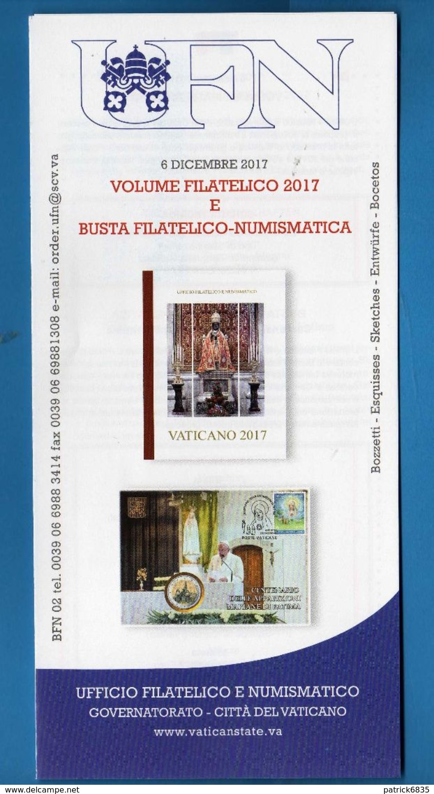 VATICANO-Bollettino Ufficiale 2017-  Volume Filatelico - Busta Filatelica.  . Vedi Descrizione - Covers & Documents