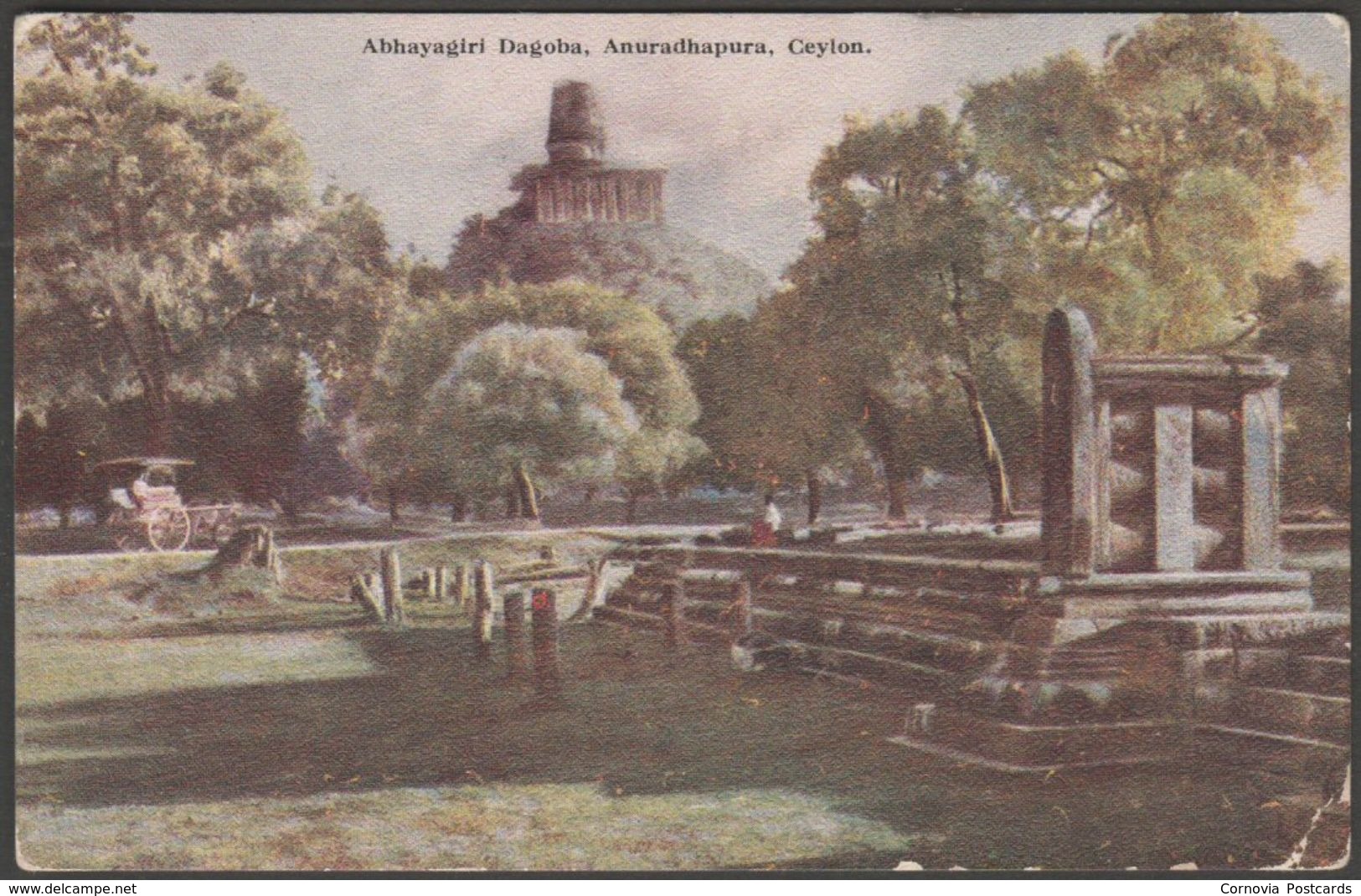 Abhayagiri Dagoba, Anuradhapura, C.1910 - Plâté Postcard - Sri Lanka (Ceylon)