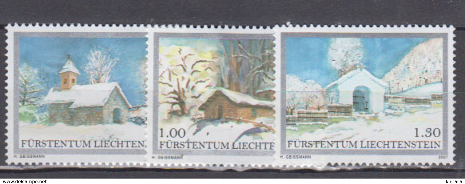 LIECHTENSTEIN           2007          N .   1402 / 1404        COTE   7 . 50  Euros - Neufs