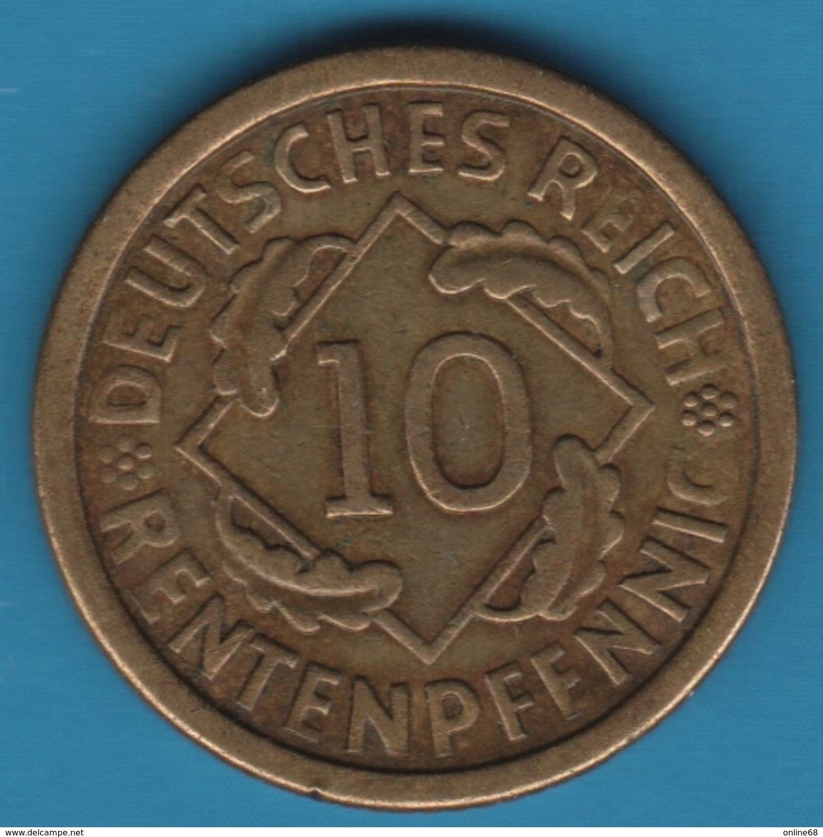 DEUTSCHES REICH 10 RENTENPFENNIG 1924 A - 10 Rentenpfennig & 10 Reichspfennig