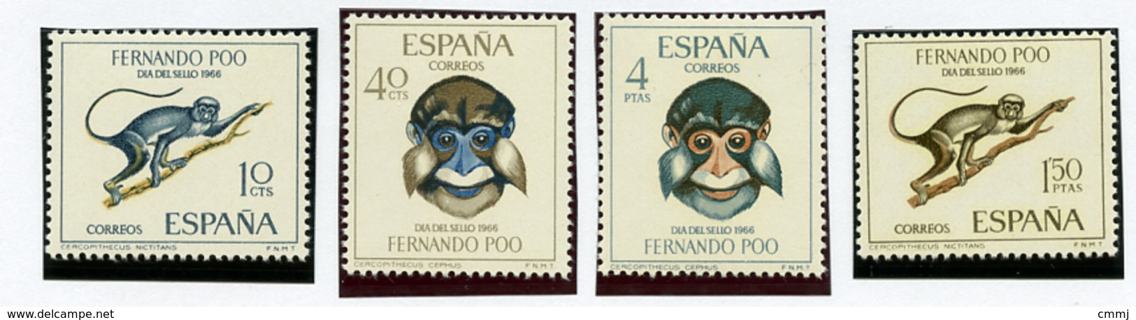 1966 - FERNANDO POO (ESPANA) - Mi. Nr. 247/250 -  NH - (*) - (UP.70.1) - Fernando Poo