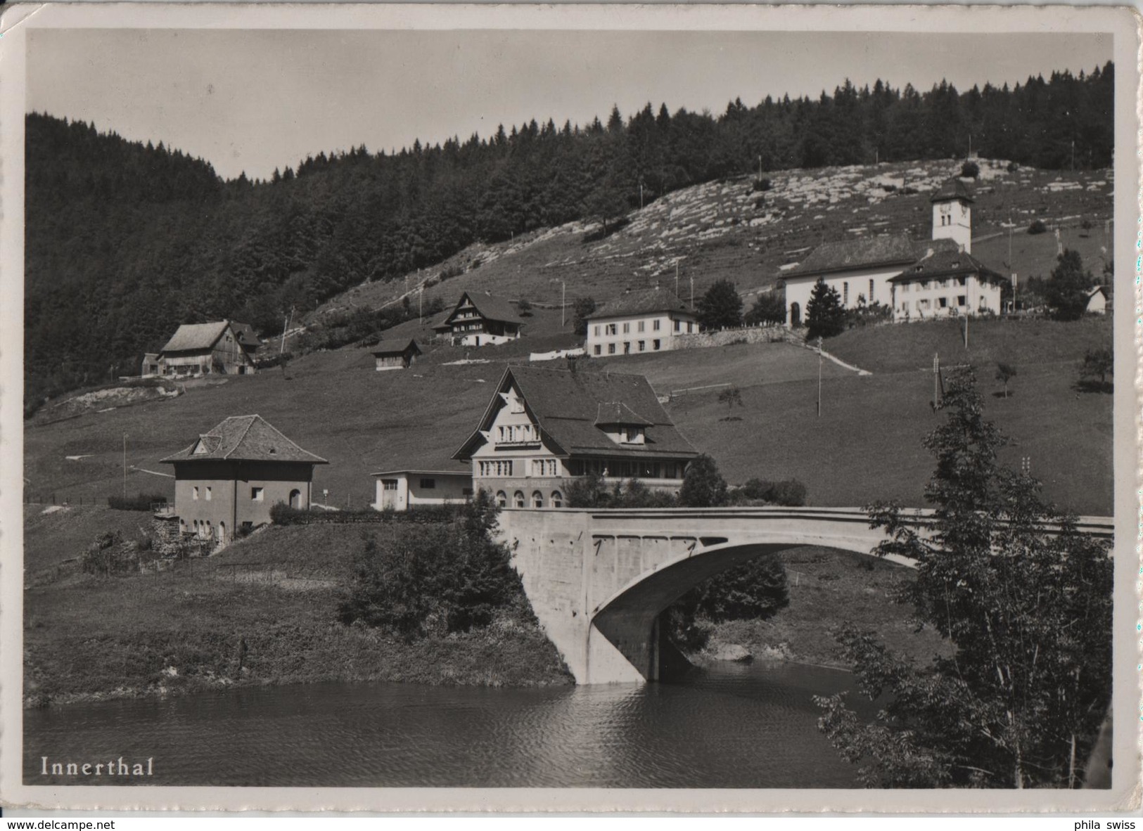 Innerthal - Gasthaus, Brücke - Photo: Hugo Kopp - Innerthal