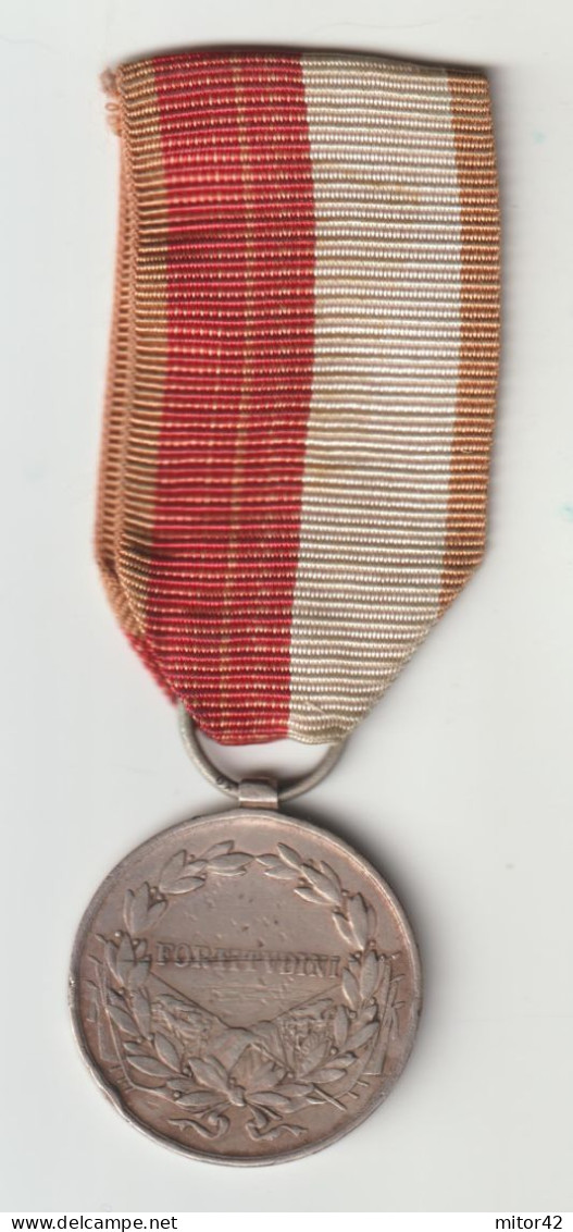 50-spille-distintivi-medaglie-Austria-medaglia Carlo II Con Nastrino Originale-Guerra 1915-18 - Oesterreich