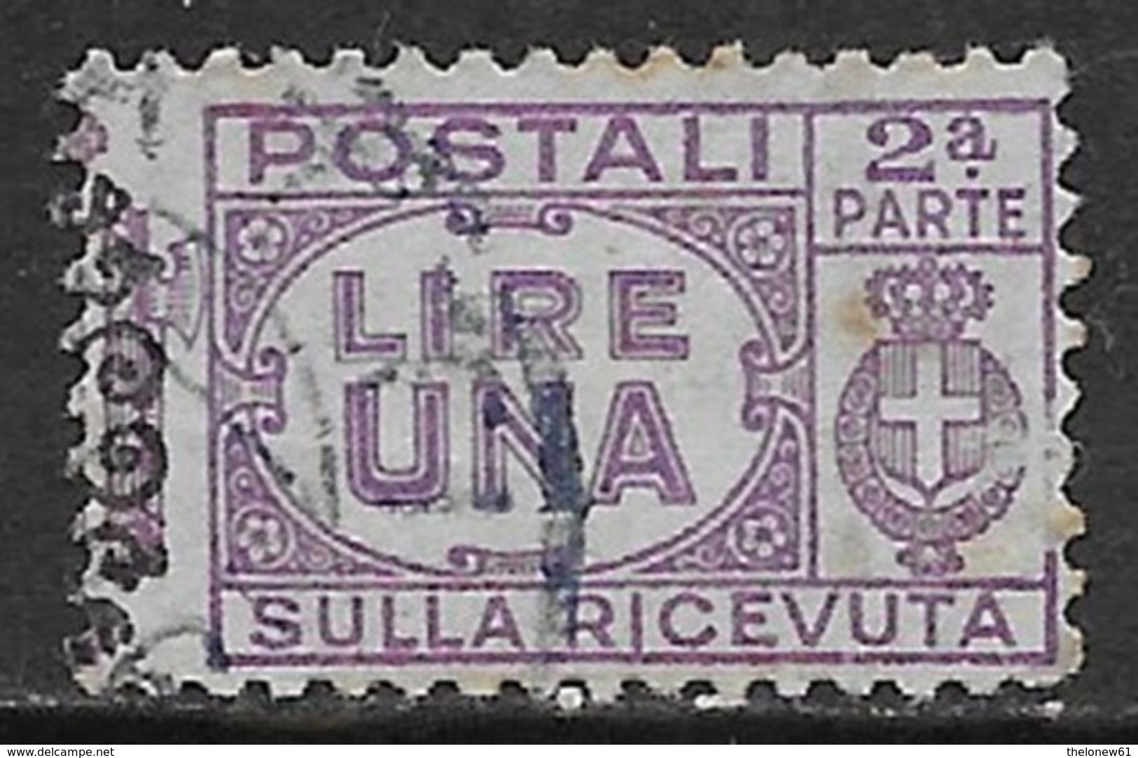 Italia Italy 1945 Luogotenenza Pacchi Postali Con Fregi L1 Sa N.PP54 US - Postpaketten