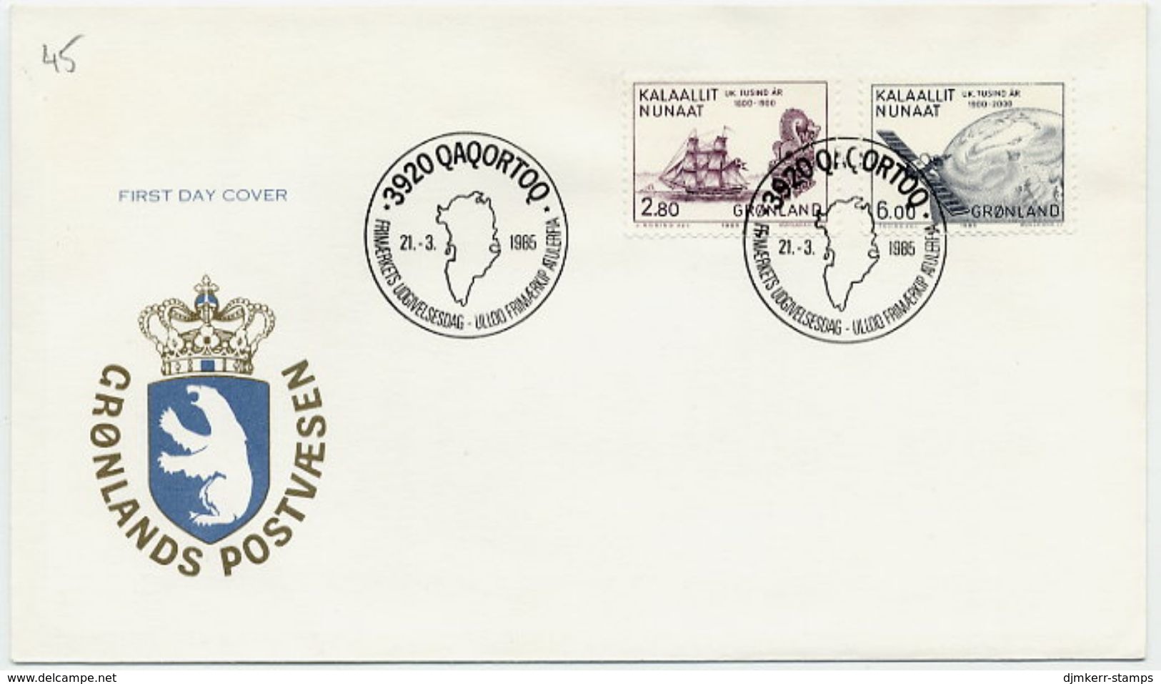 GREENLAND 1985 Millenary Of Settlement  On FDC. Michel 157-58 - FDC