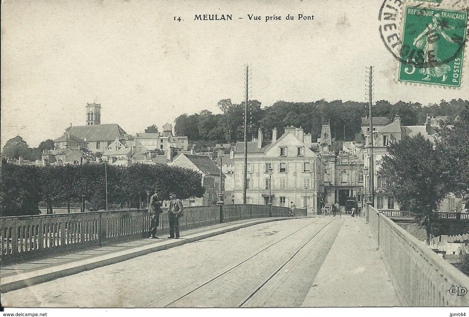 Meulan : Vue Prise Du Pont. Assez Rare.. - Meulan