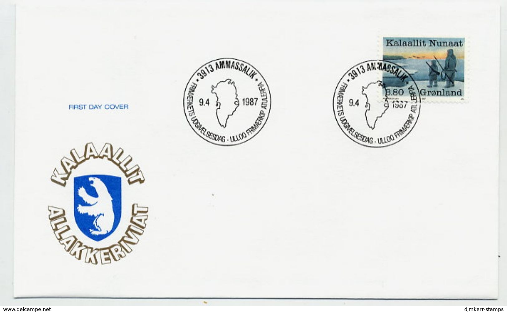 GREENLAND 1987 Year Of The Hunter On FDC  Michel 173 - FDC