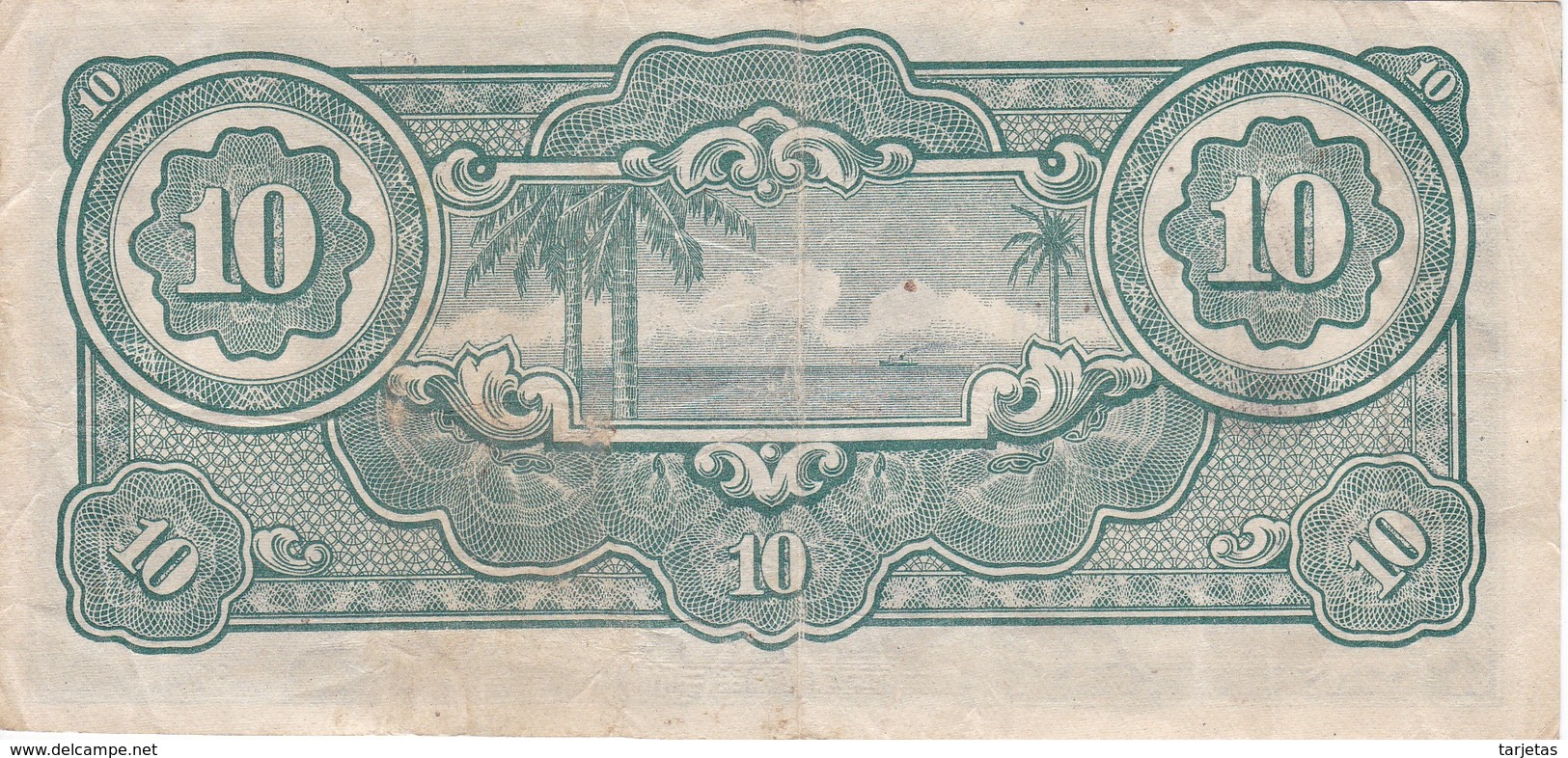 BILLETE DE JAPON DE 10 DOLLARS DEL AÑO 1942  (BANKNOTE) OCUPACION DE MALASIA - Giappone