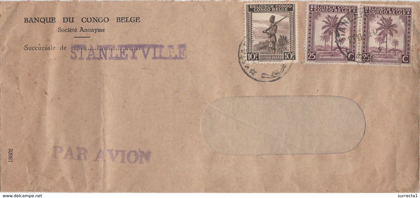 Enveloppe Commerciale / 1951 ? / Banque Du Congo Belge / Succursale De STANLEYVILLE - Other & Unclassified