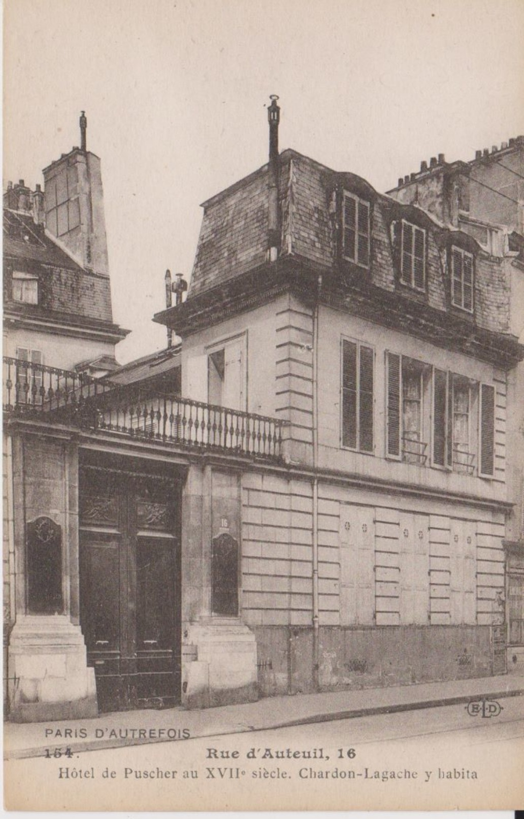 Paris D'Autrefois - Rue D'Auteuil 16 - ELD - Arrondissement: 16