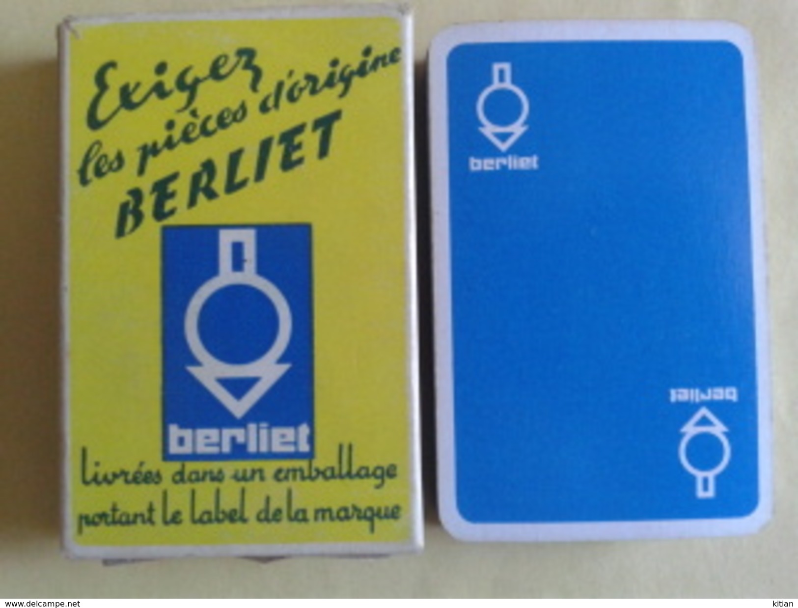 BERLIET. Exigez Les Pièces D'origine Berliet. Jeu Usagé De 32 Cartes Dans Sa Boite Carton - Cartes à Jouer Classiques