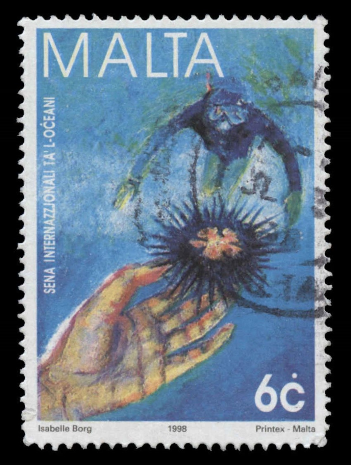 Malta Scott # 947, 6¢ Multicolored (1998) International Year Of The Ocean, Used - Malta