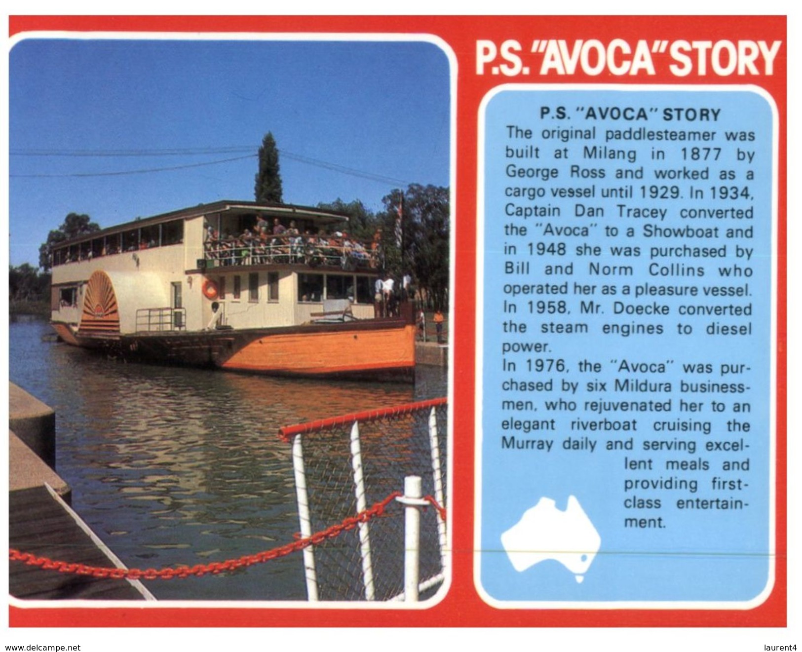 (206) Australia - VIC - PS Avoca Story - Mildura