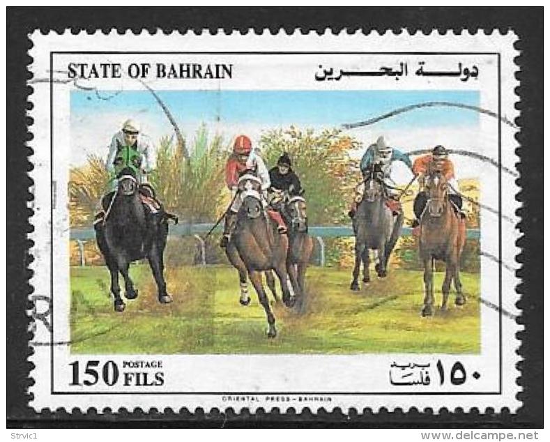 Bahrain, Scott # 383f Used Horse Racing, 1992 - Bahrain (1965-...)